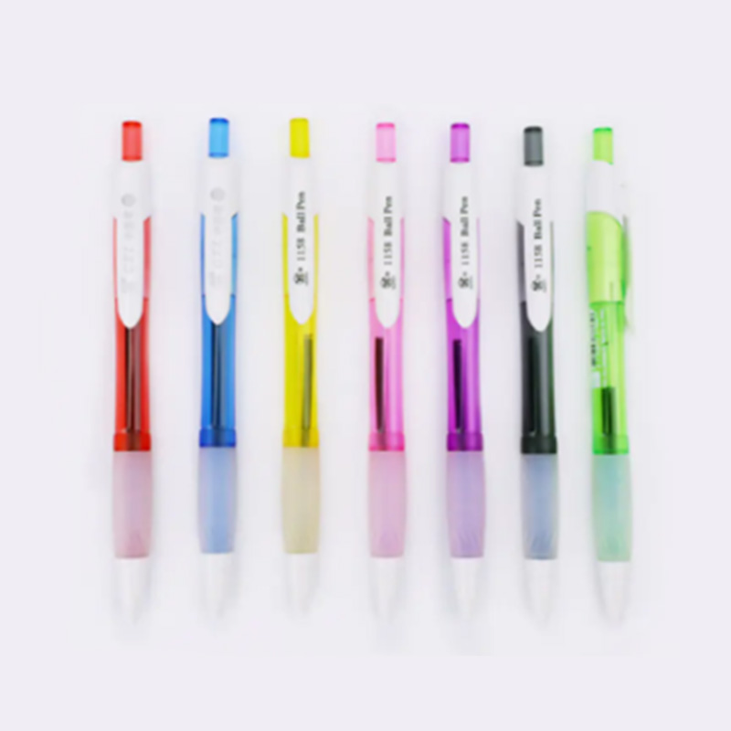Rolbalpen voor kantoorgebruik met transparante kleur penhouder Roll Ball Pen 1158